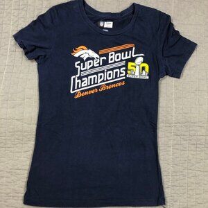 Denver Broncos T Shirt Women Small NFL Team Apparel Super Bowl Champions Tee